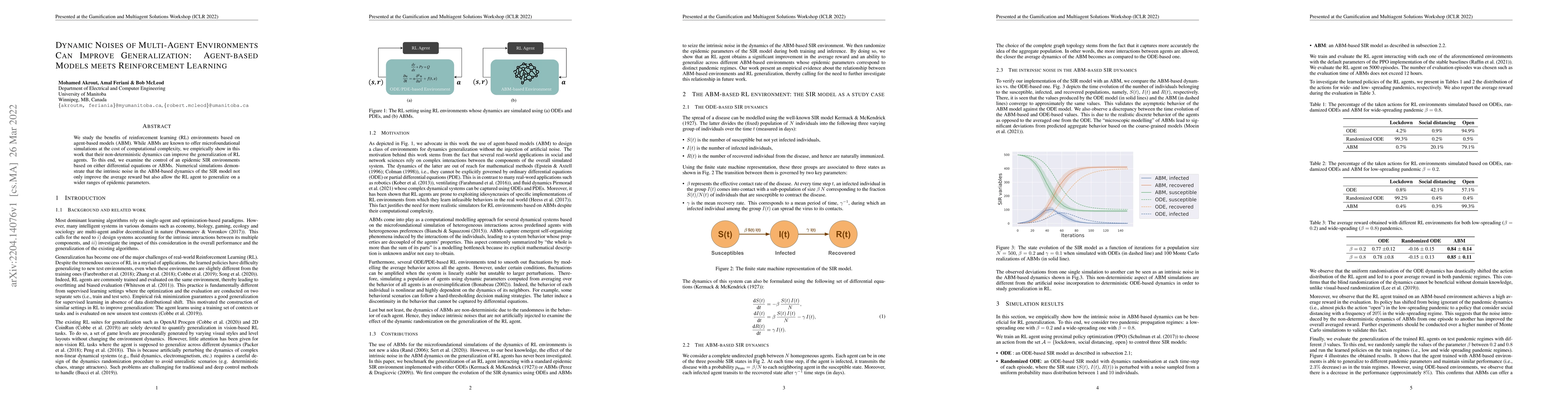 Thumbnail for Dynamic Noises of Multi-Agent Environments Can Improve Generalization:
  Agent-based Models meets Reinforcement Learning