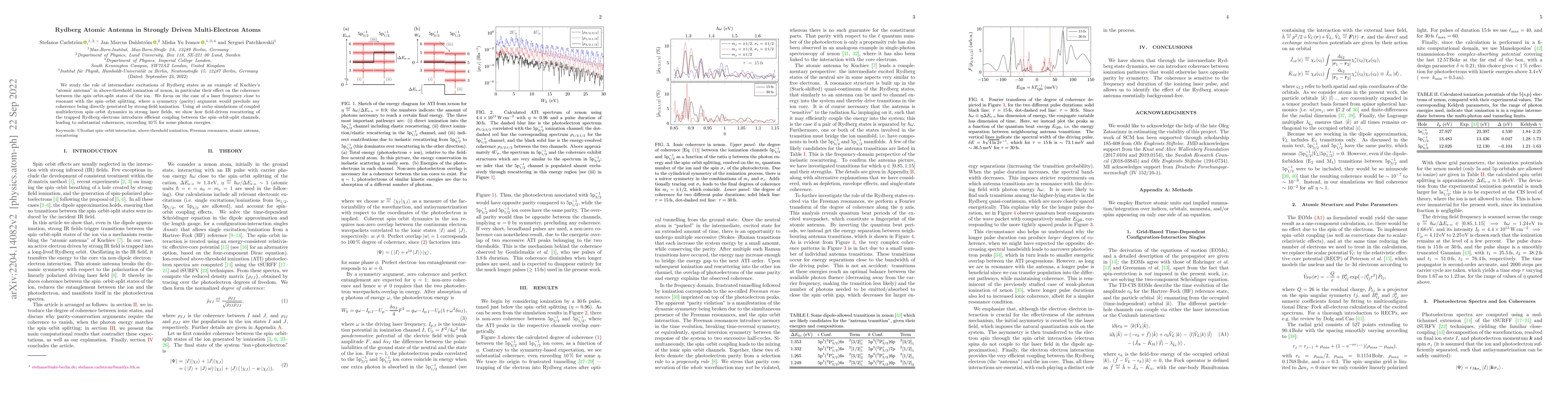 Thumbnail for Rydberg Atomic Antenna in Strongly Driven Multi-Electron Atoms