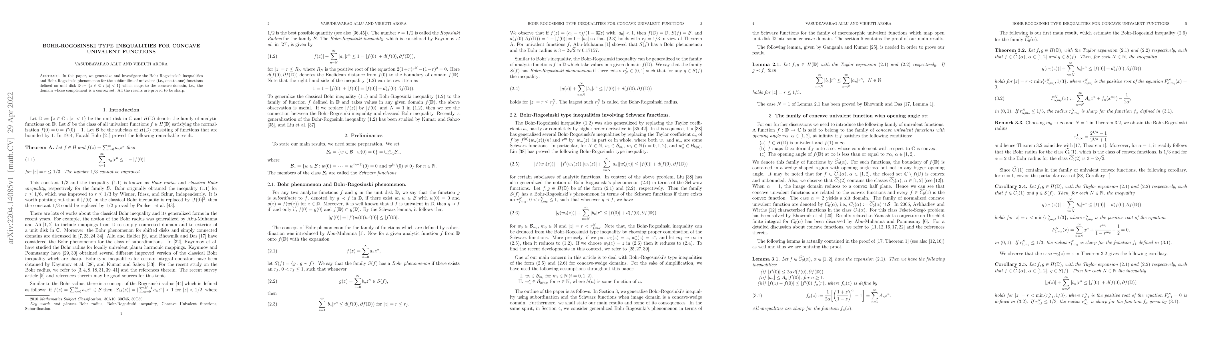 Thumbnail for Bohr-Rogosinski type inequalities for concave univalent functions