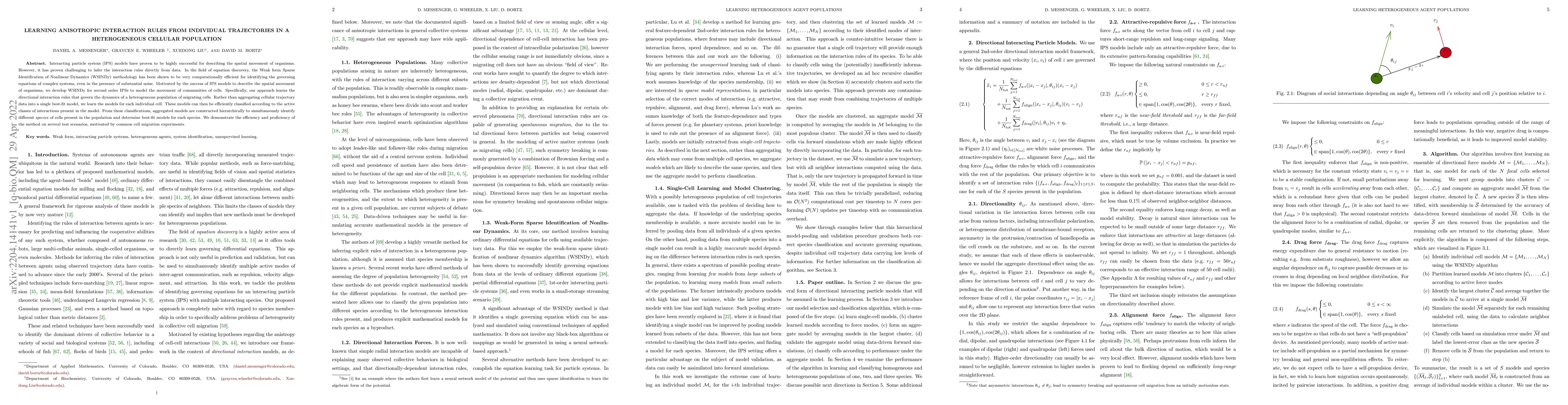 Thumbnail for Learning Anisotropic Interaction Rules from Individual Trajectories in a
  Heterogeneous Cellular Population