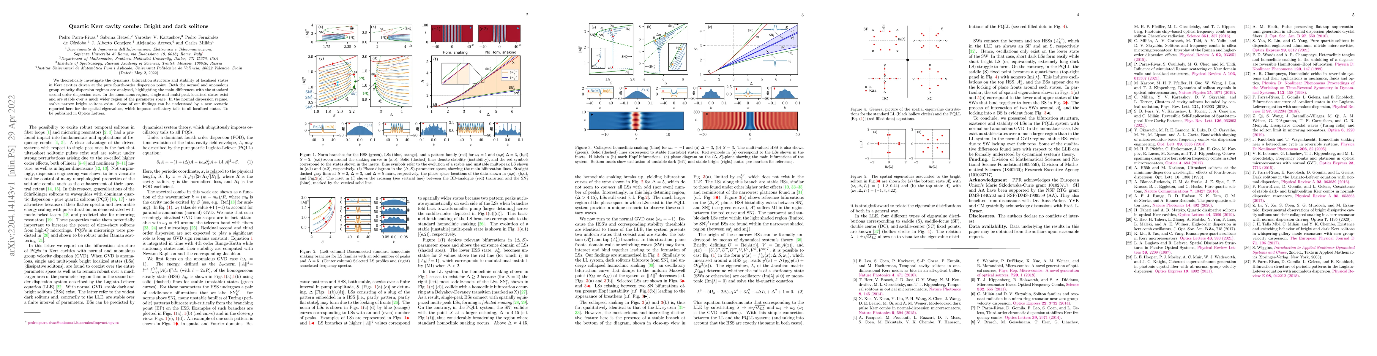 Thumbnail for Quartic Kerr cavity combs: Bright and dark solitons