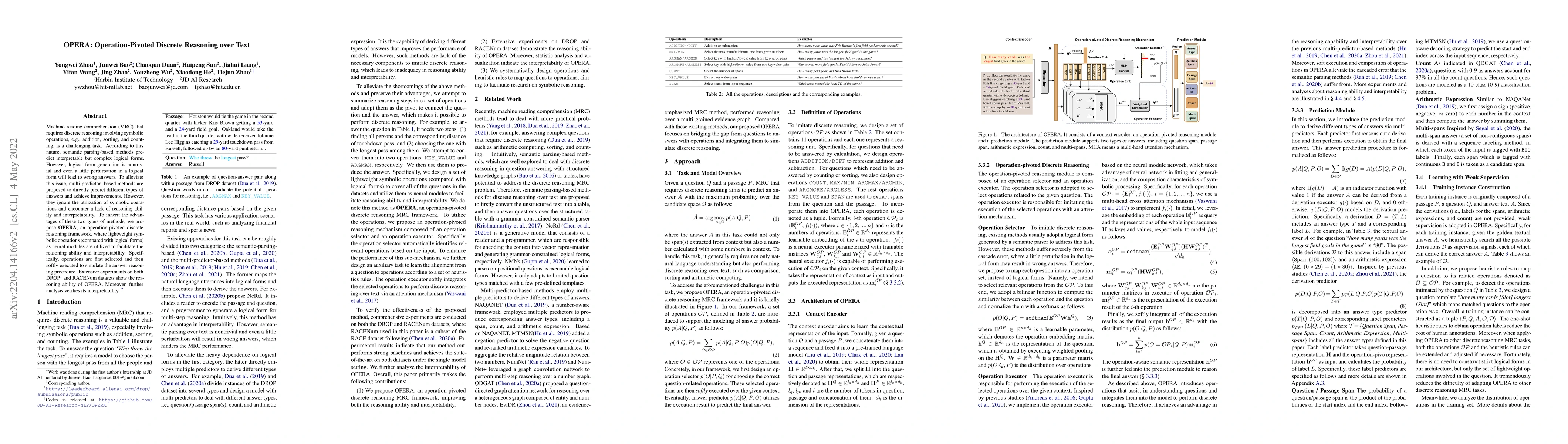 Thumbnail for OPERA:Operation-Pivoted Discrete Reasoning over Text