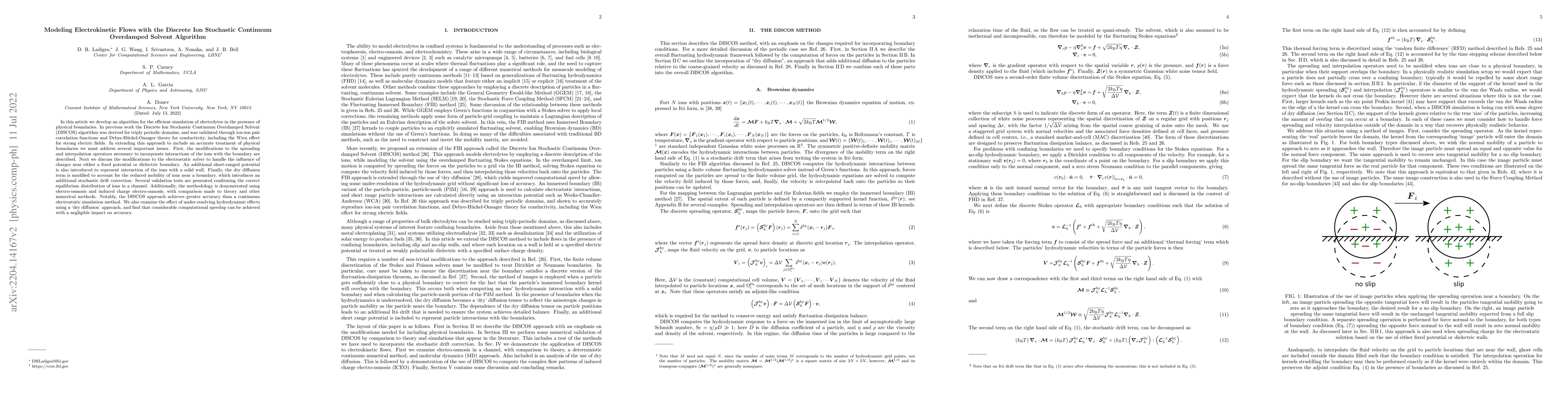 Thumbnail for Modeling Electrokinetic Flows with the Discrete Ion Stochastic Continuum
  Overdamped Solvent Algorithm