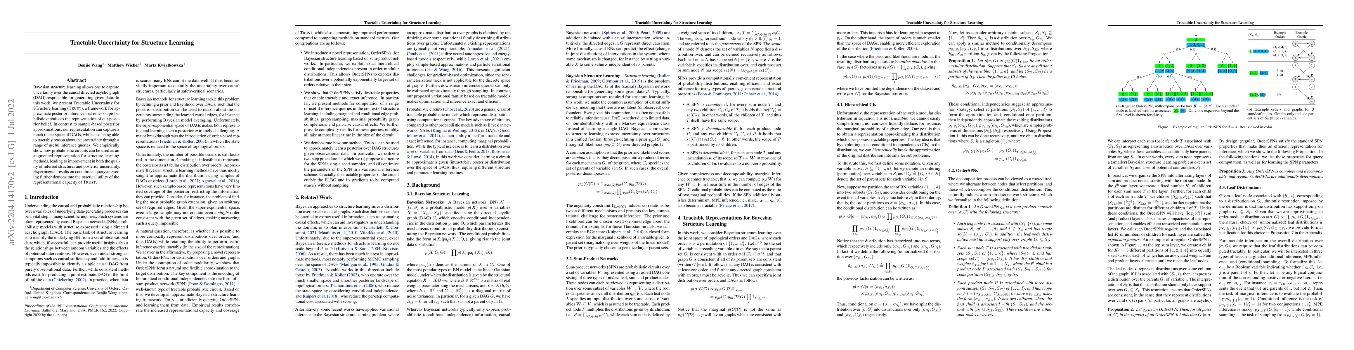 Thumbnail for Tractable Uncertainty for Structure Learning