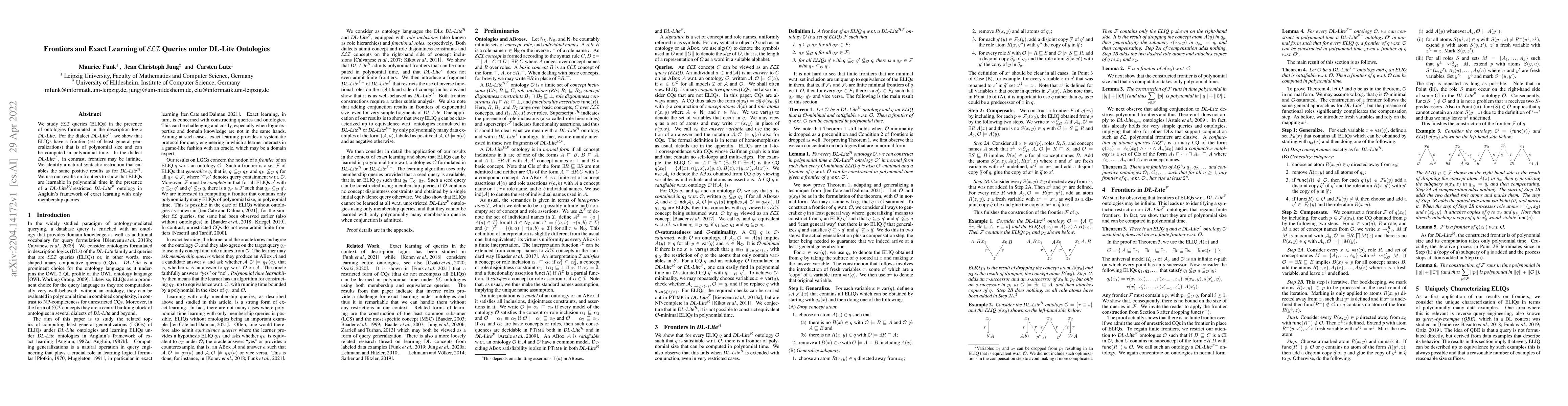 Thumbnail for Frontiers and Exact Learning of ELI Queries under DL-Lite Ontologies