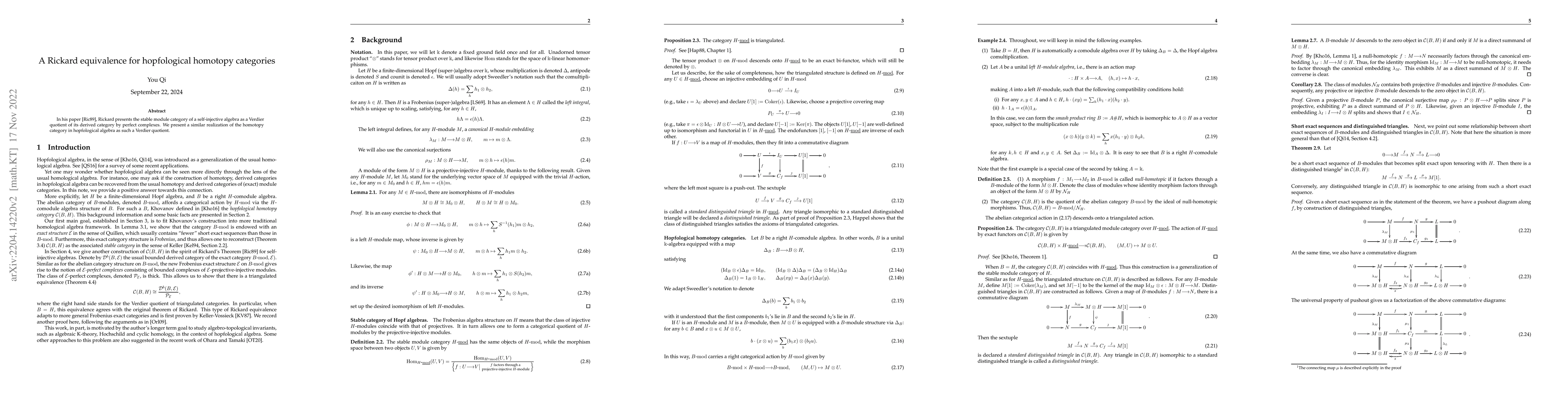 Thumbnail for A Rickard equivalence for hopfological homotopy categories
