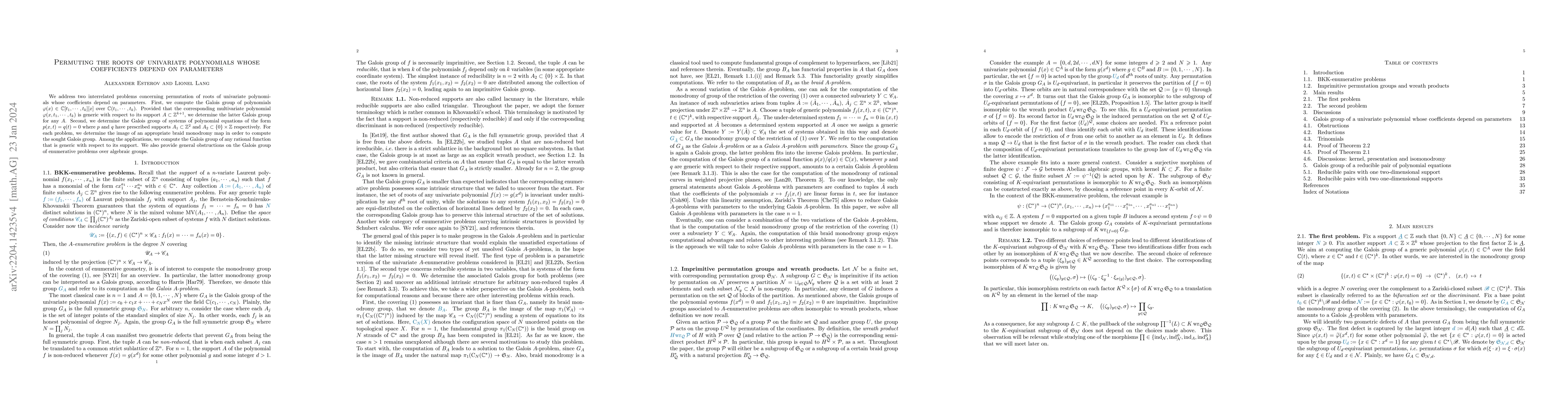 Thumbnail for Permuting the roots of univariate polynomials whose coefficients depend
  on parameters