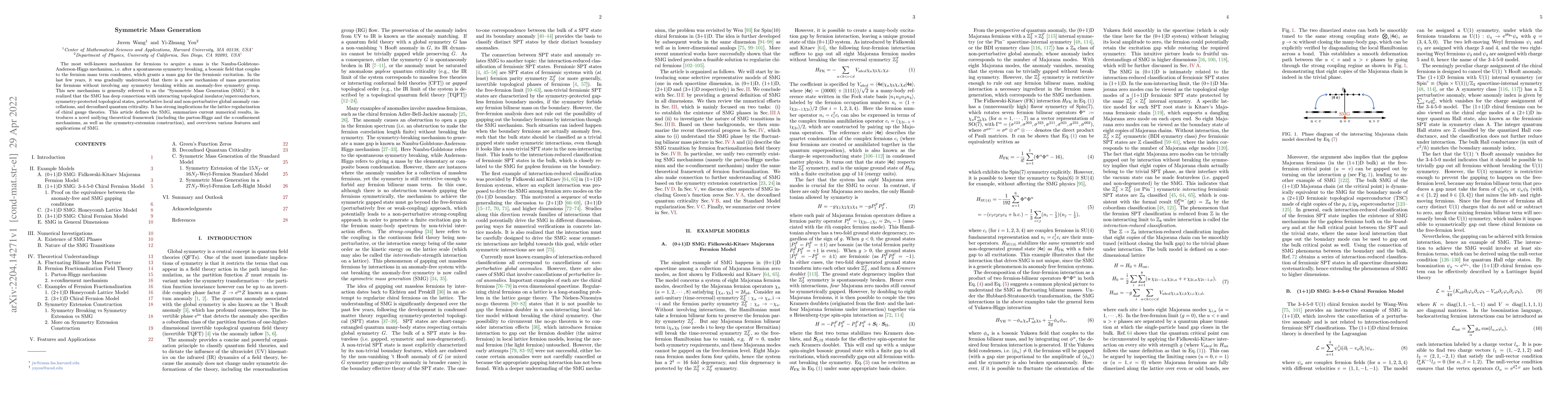 Thumbnail for Symmetric Mass Generation