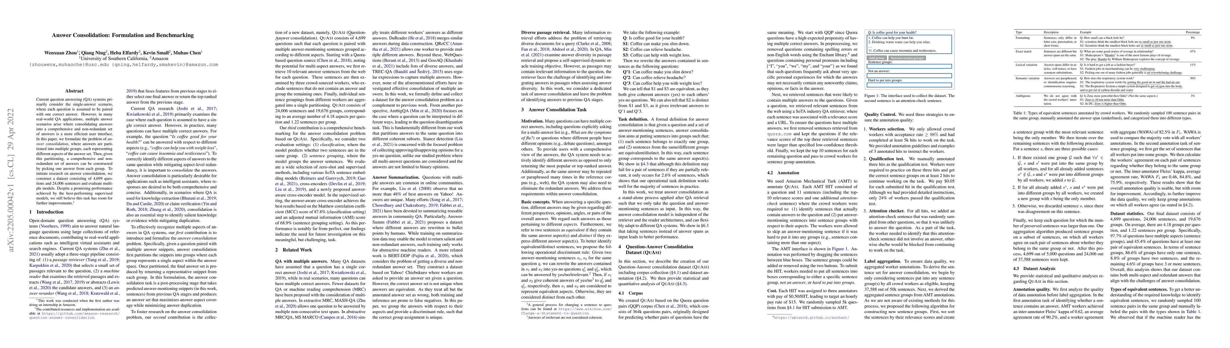 Thumbnail for Answer Consolidation: Formulation and Benchmarking