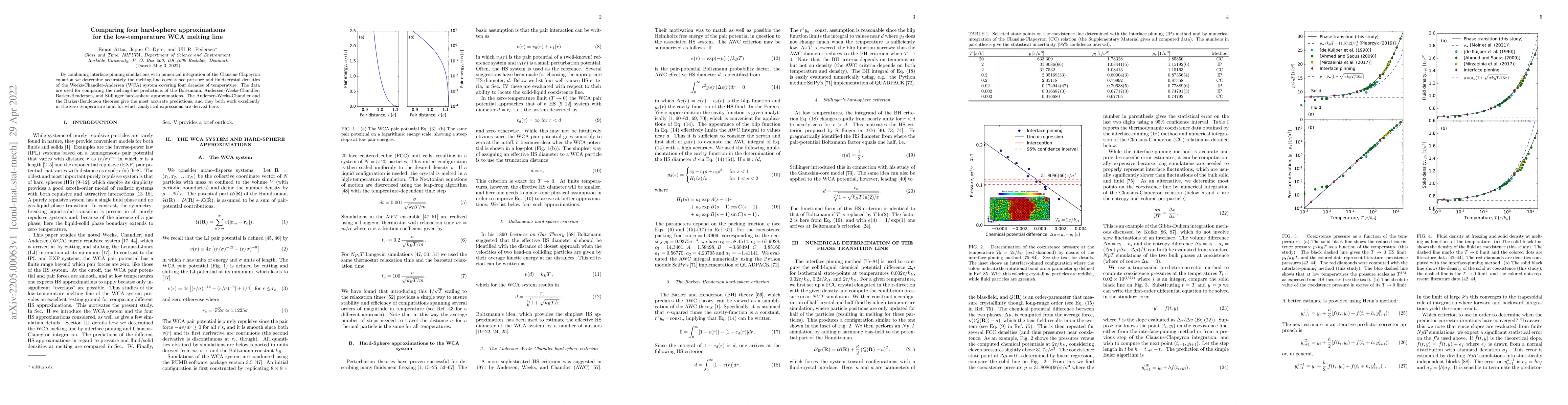 Thumbnail for Comparing four hard-sphere approximations for the low-temperature WCA
  melting line