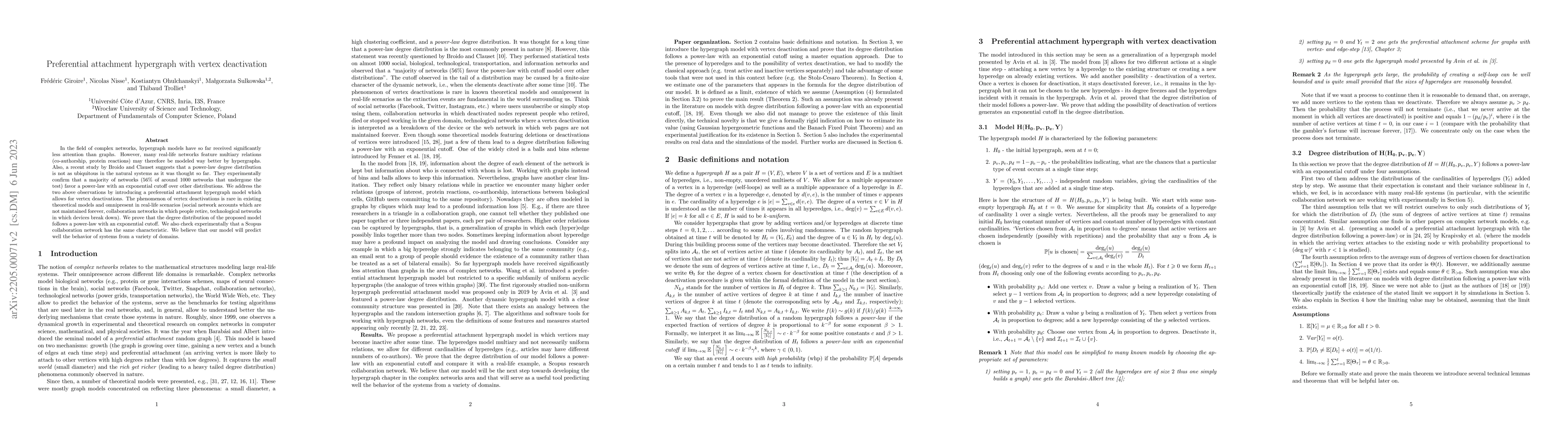 Thumbnail for Preferential attachment hypergraph with vertex deactivation