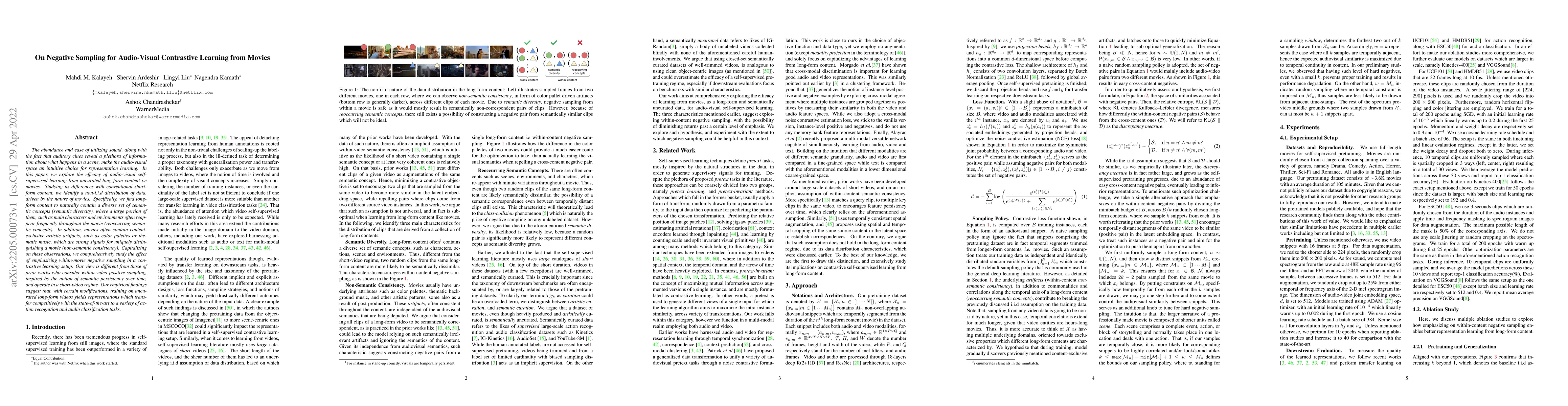 Thumbnail for On Negative Sampling for Audio-Visual Contrastive Learning from Movies