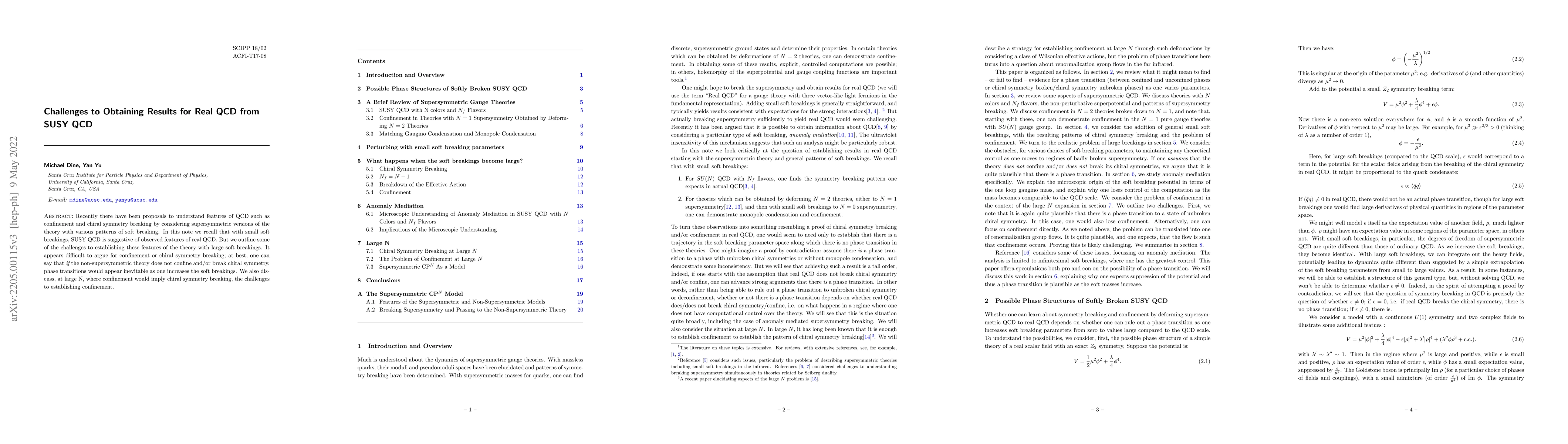 Thumbnail for Challenges to Obtaining Results for Real QCD from SUSY QCD