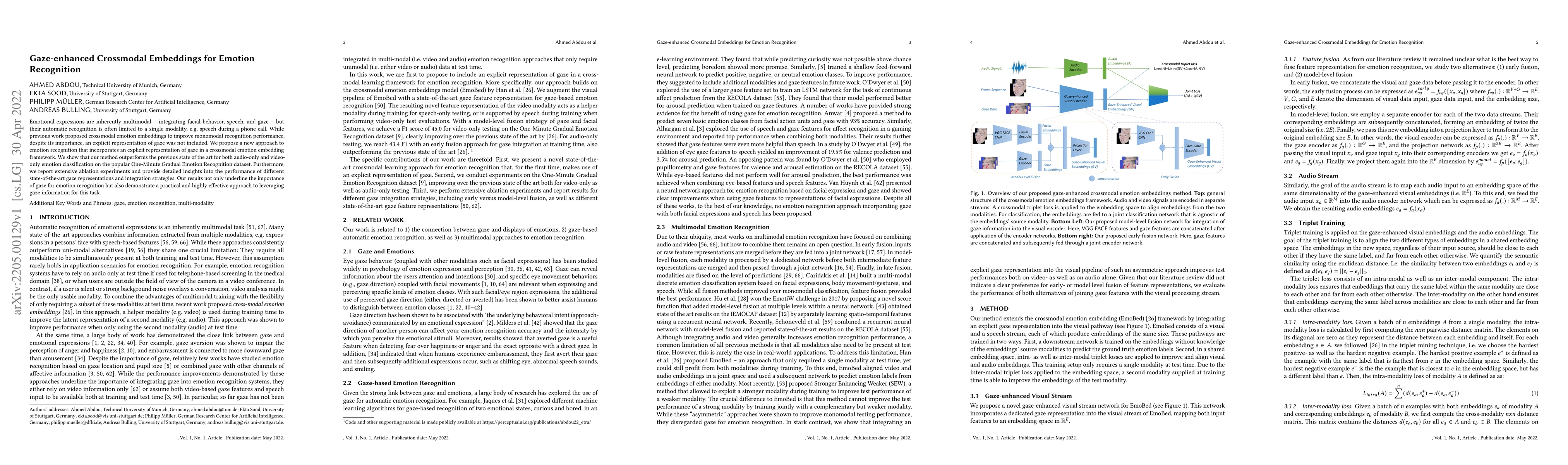 Thumbnail for Gaze-enhanced Crossmodal Embeddings for Emotion Recognition