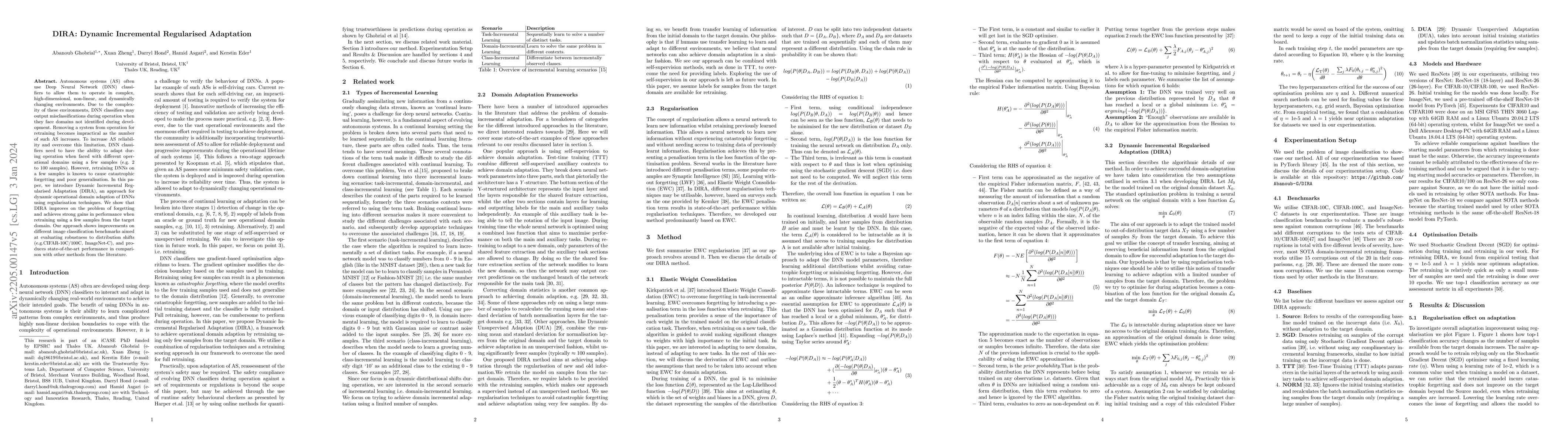 Thumbnail for DIRA: Dynamic Domain Incremental Regularised Adaptation