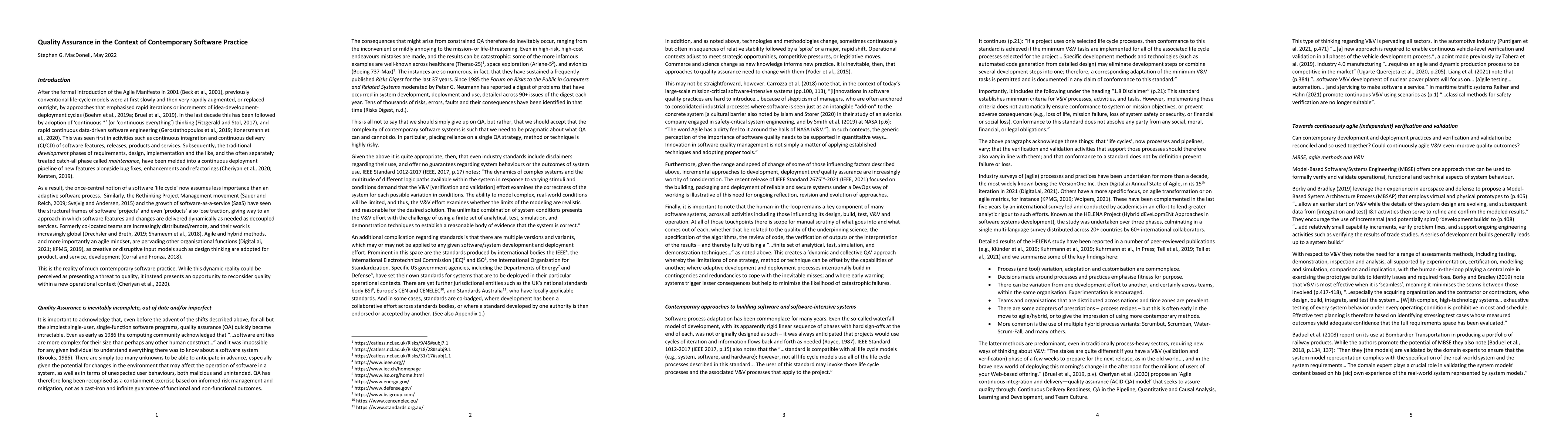Thumbnail for Quality Assurance in the Context of Contemporary Software Practice
