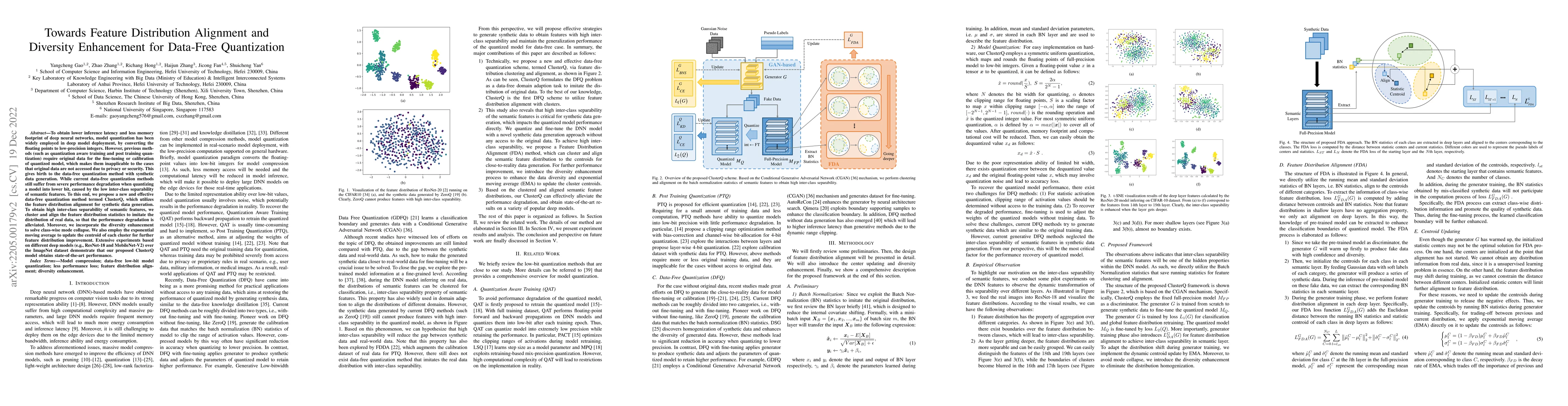 Thumbnail for Towards Feature Distribution Alignment and Diversity Enhancement for
  Data-Free Quantization