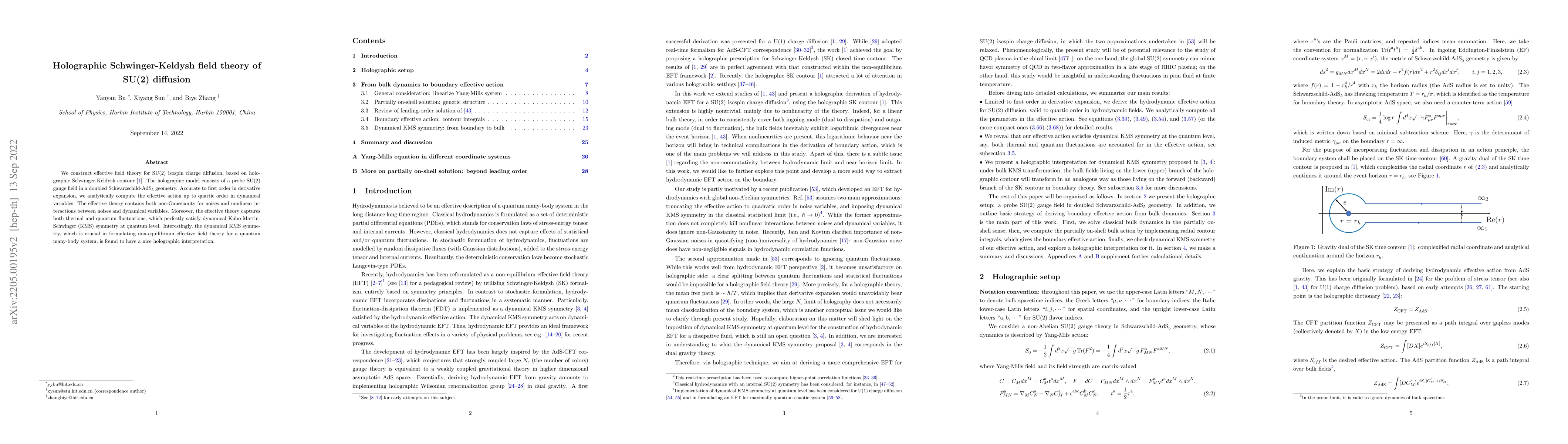 Thumbnail for Holographic Schwinger-Keldysh field theory of SU(2) diffusion