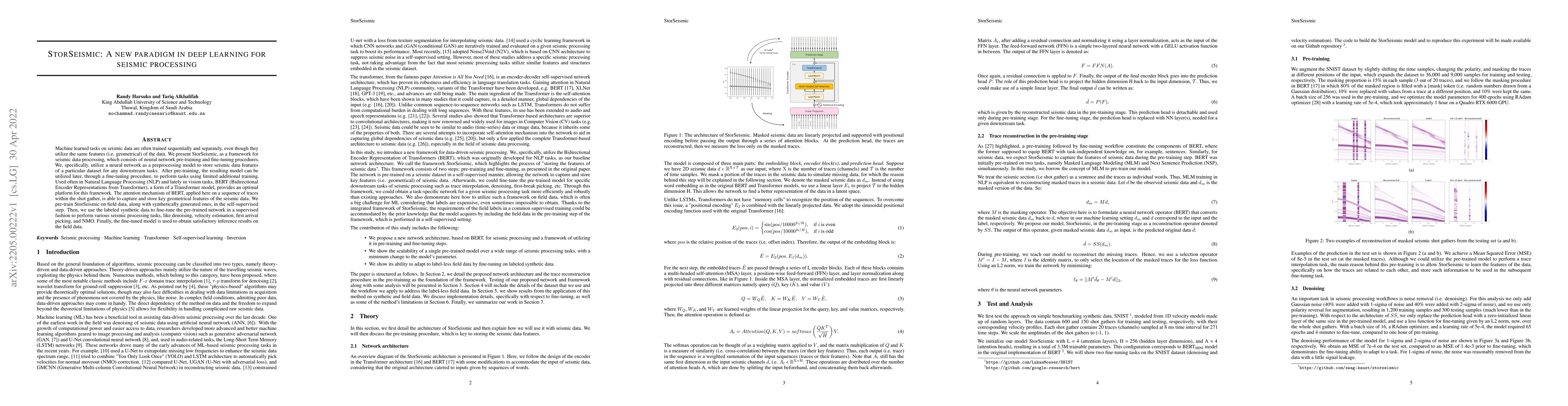 Thumbnail for StorSeismic: A new paradigm in deep learning for seismic processing