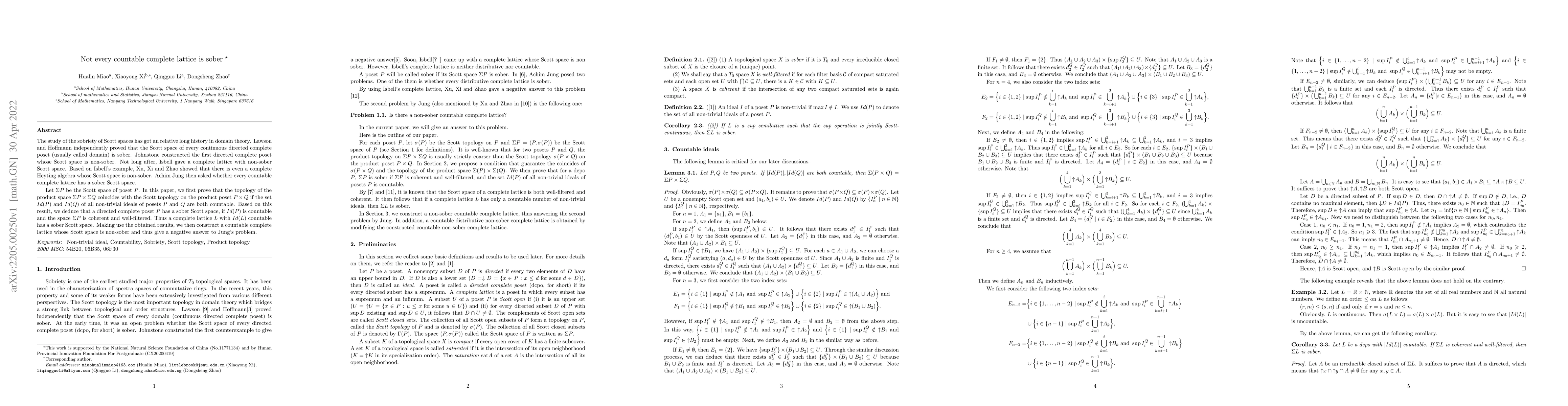 Thumbnail for Not every countable complete lattice is sober
