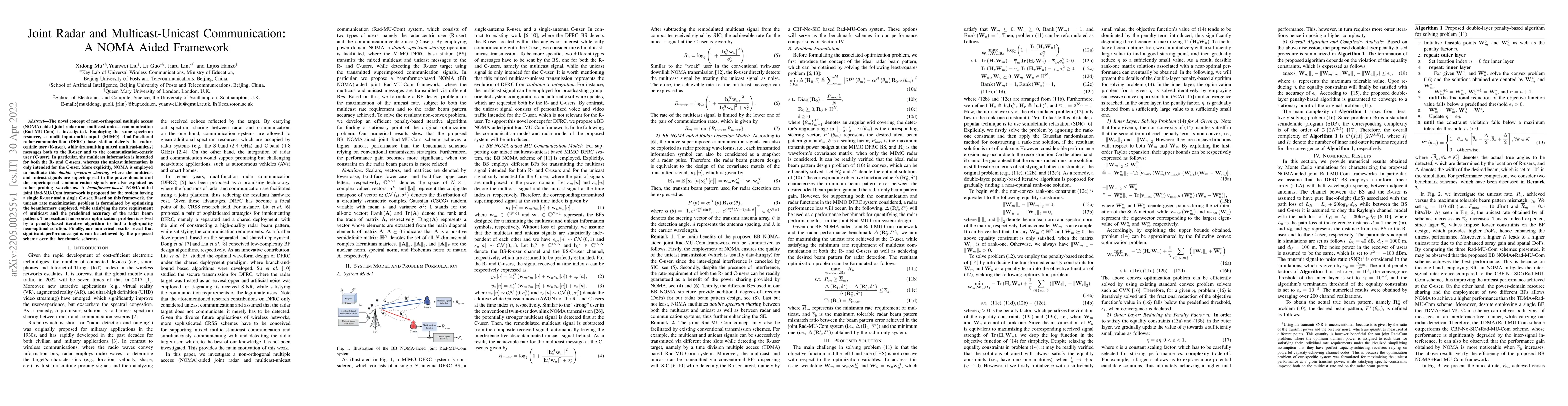Thumbnail for Joint Radar and Multicast-Unicast Communication: A NOMA Aided Framework