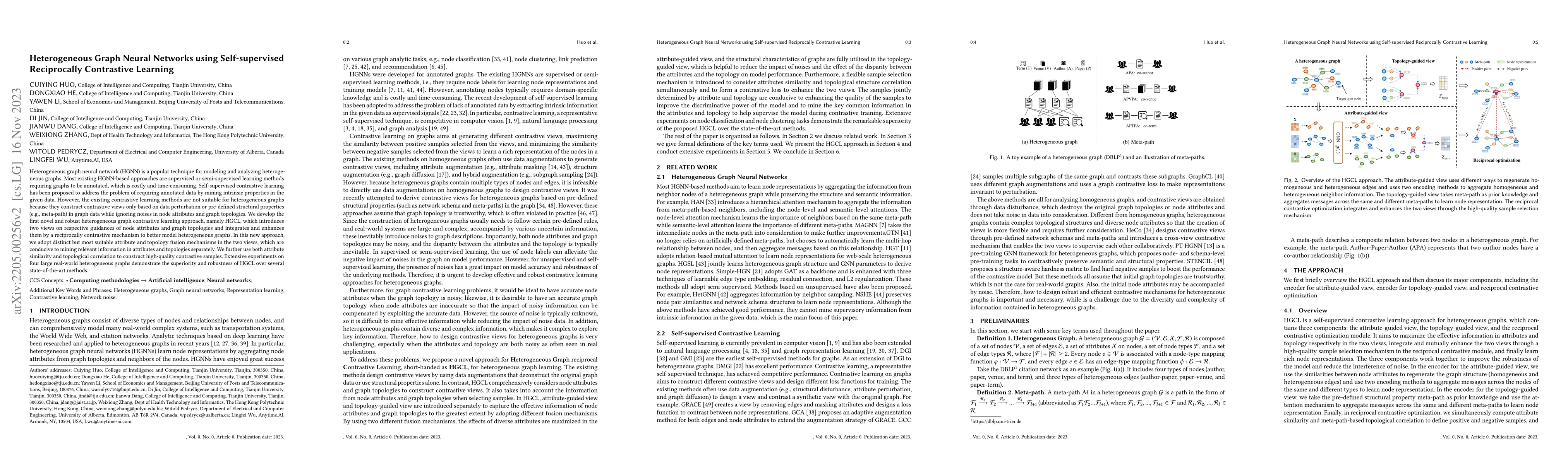 Thumbnail for Heterogeneous Graph Neural Networks using Self-supervised Reciprocally
  Contrastive Learning
