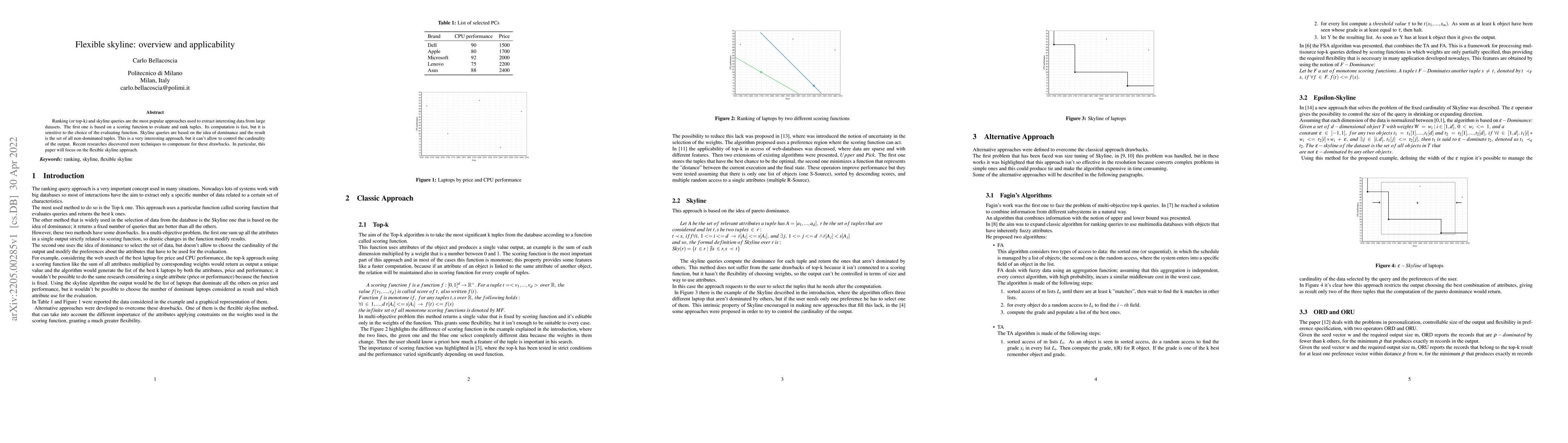 Thumbnail for Flexible skyline: overview and applicability