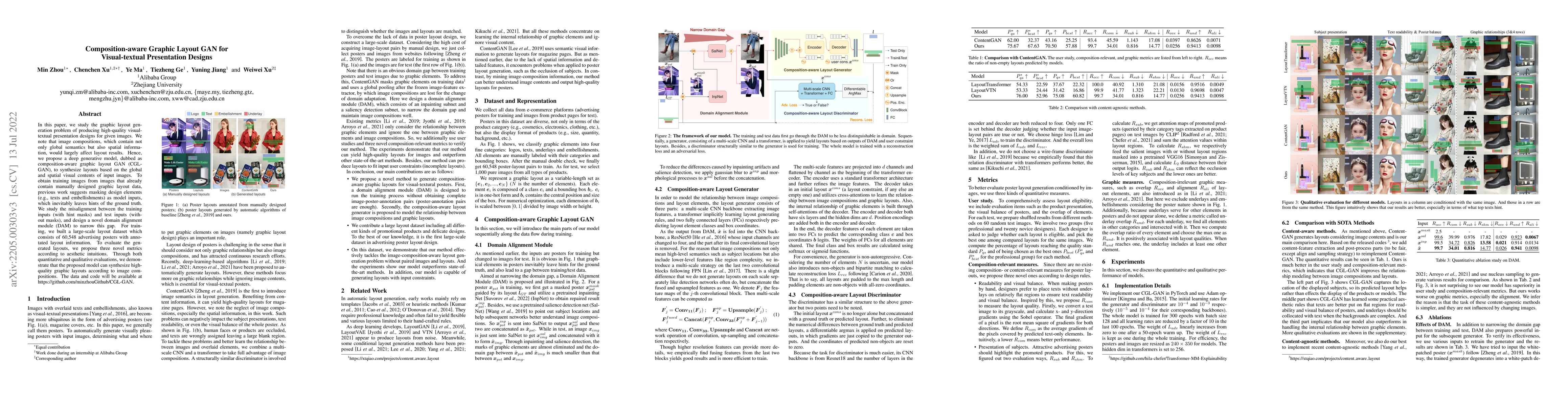 Thumbnail for Composition-aware Graphic Layout GAN for Visual-textual Presentation
  Designs