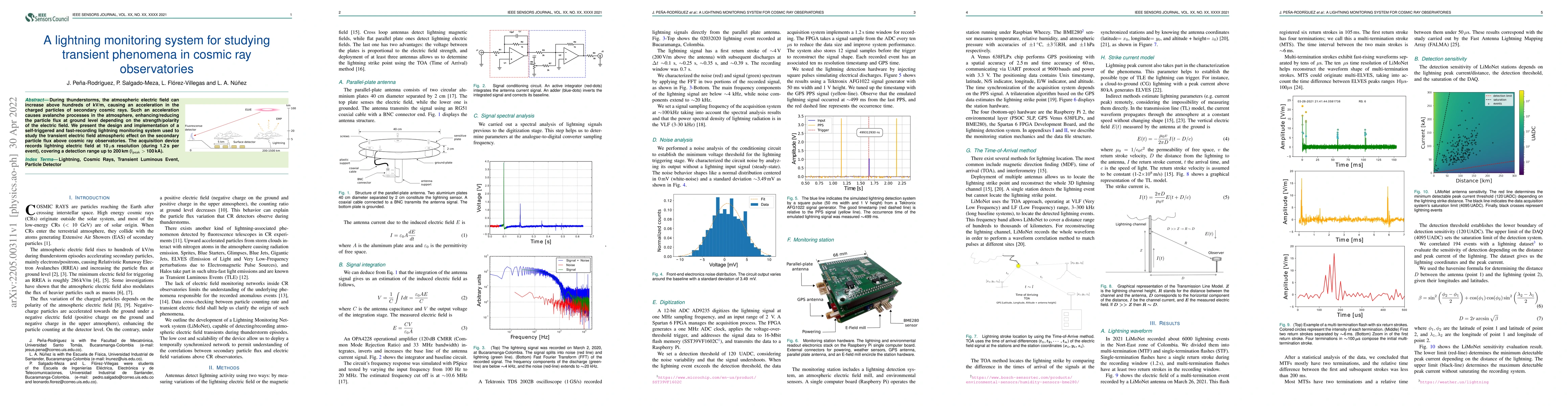 Thumbnail for A lightning monitoring system for studying transient phenomena in cosmic
  ray observatories