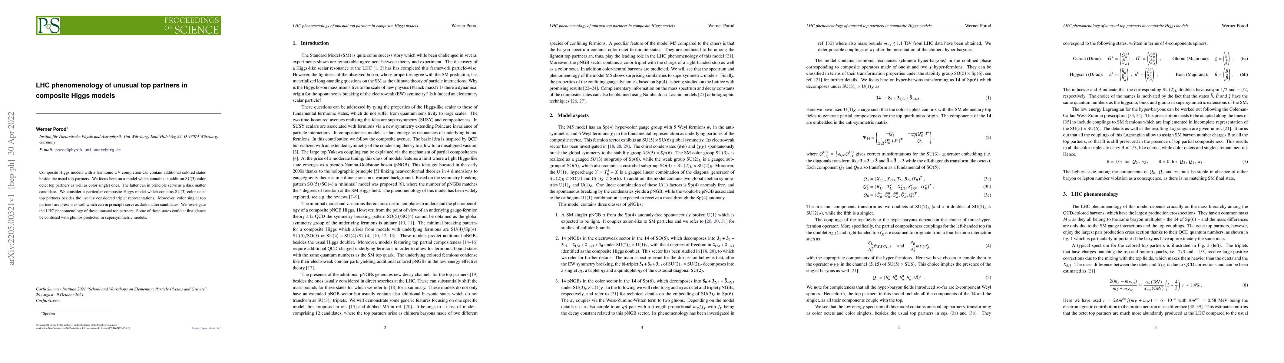 Thumbnail for LHC phenomenology of unusual top partners in composite Higgs models