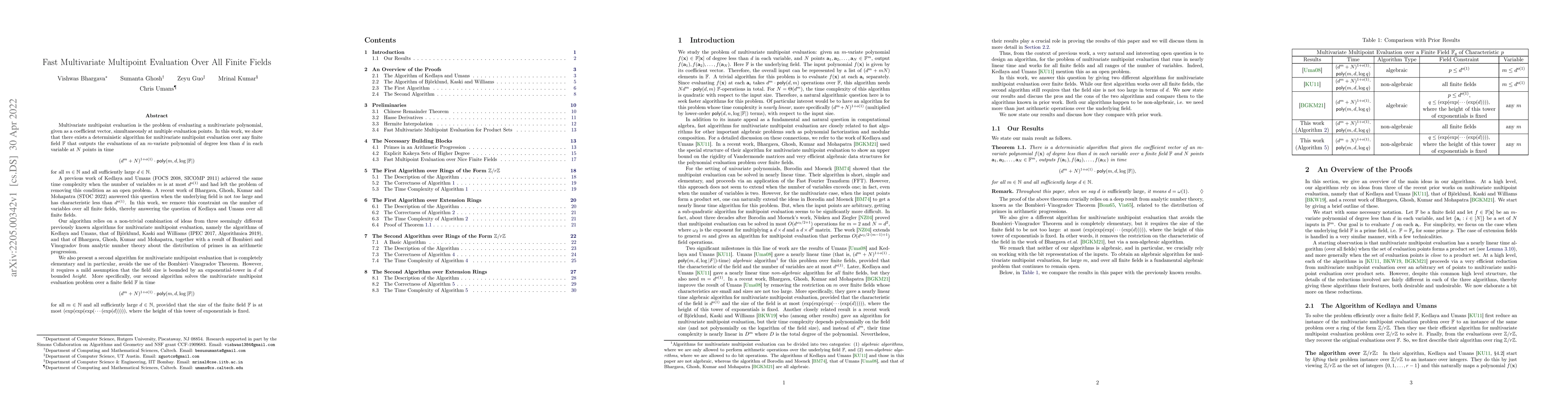 Thumbnail for Fast Multivariate Multipoint Evaluation Over All Finite Fields