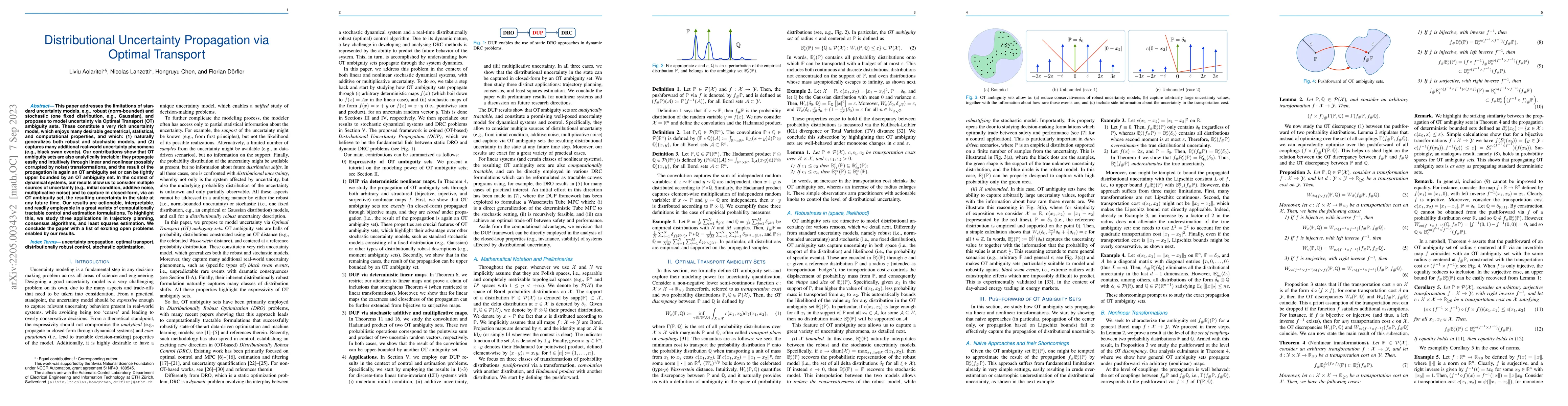 Thumbnail for Distributional Uncertainty Propagation via Optimal Transport