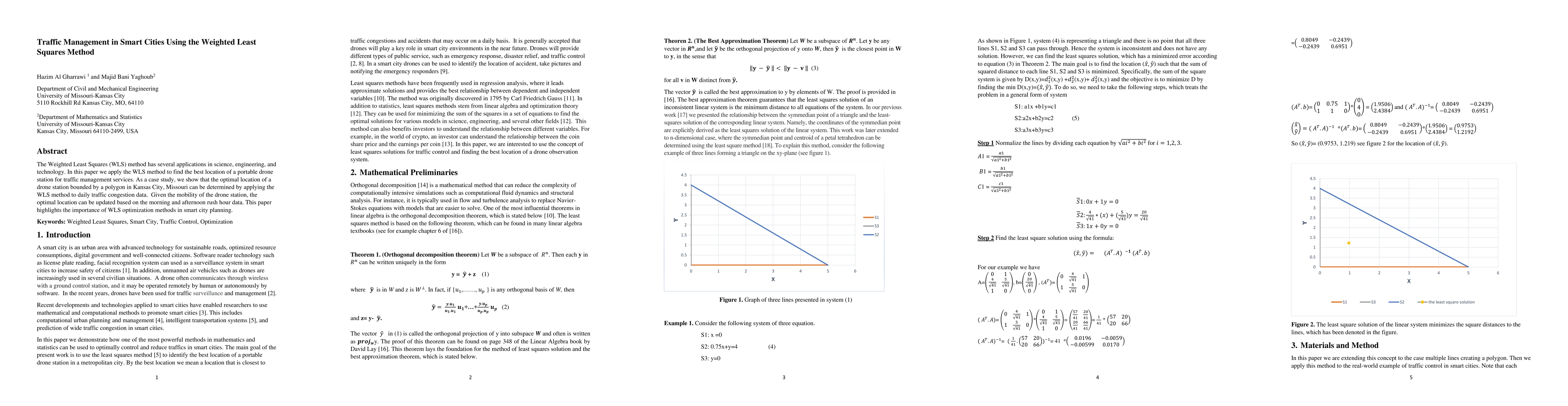 Thumbnail for Traffic Management in Smart Cities Using the Weighted Least Squares
  Method