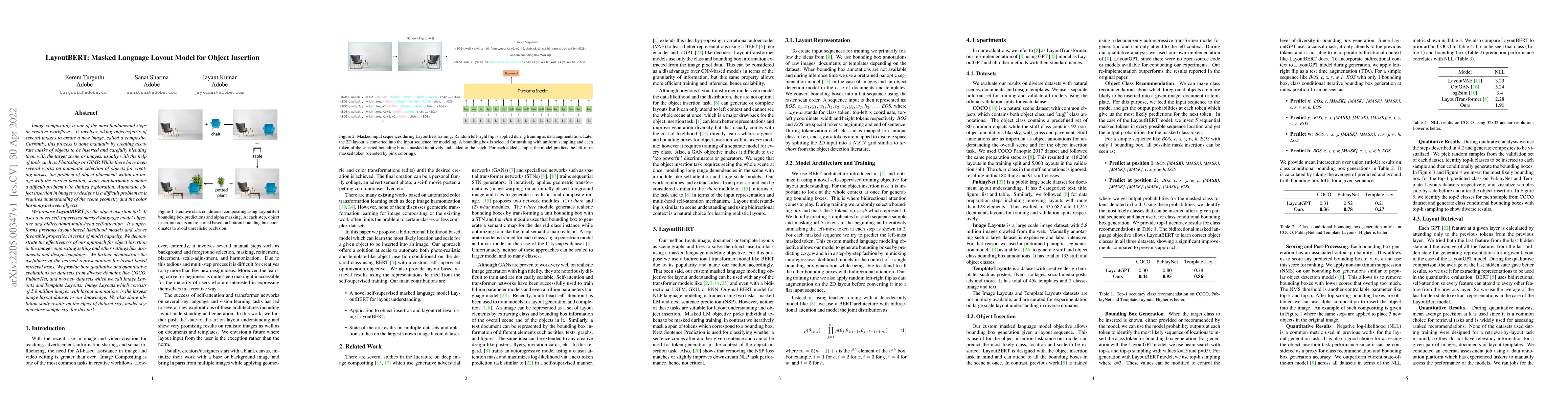 Thumbnail for LayoutBERT: Masked Language Layout Model for Object Insertion