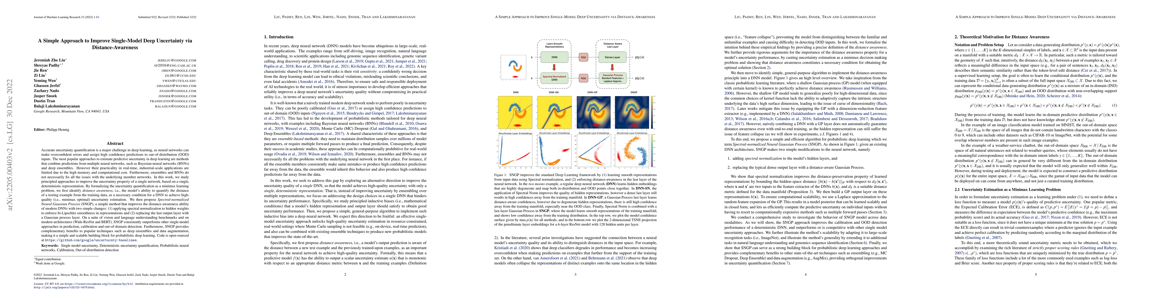 Thumbnail for A Simple Approach to Improve Single-Model Deep Uncertainty via
  Distance-Awareness