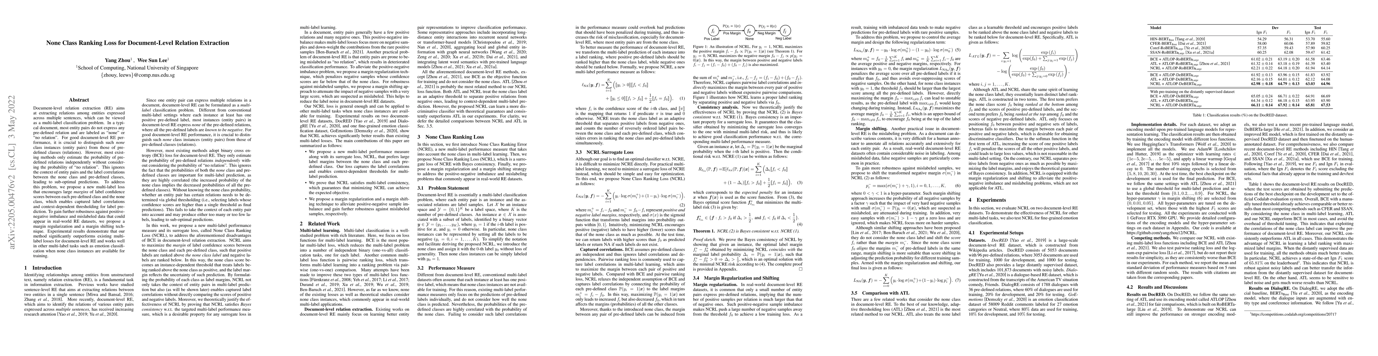 Thumbnail for None Class Ranking Loss for Document-Level Relation Extraction