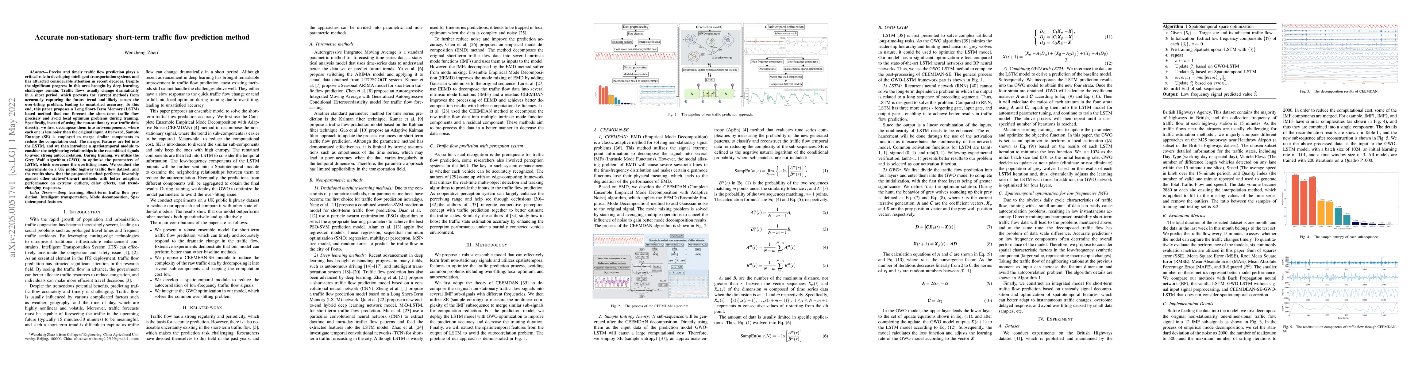 Thumbnail for Accurate non-stationary short-term traffic flow prediction method
