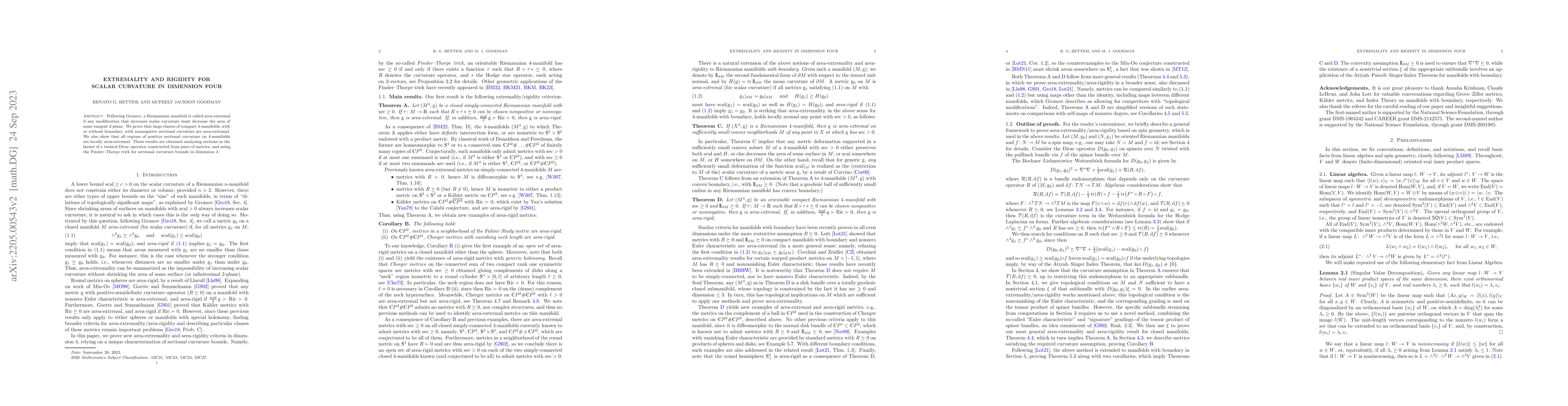Thumbnail for Extremality and rigidity for scalar curvature in dimension four