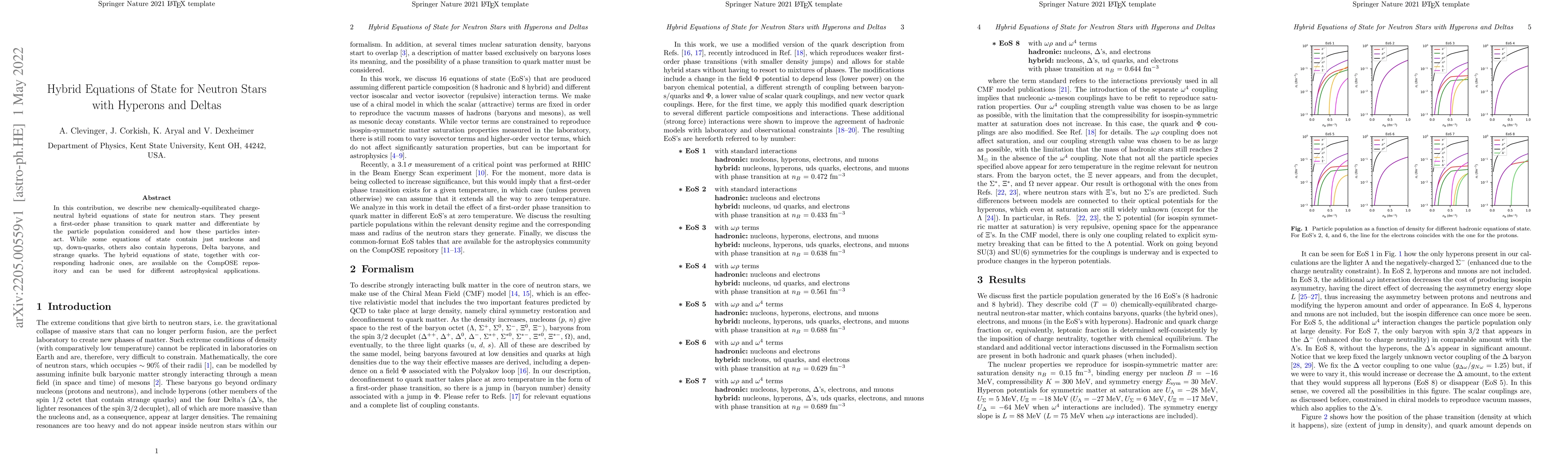 Thumbnail for Hybrid Equations of State for Neutron Stars with Hyperons and Deltas