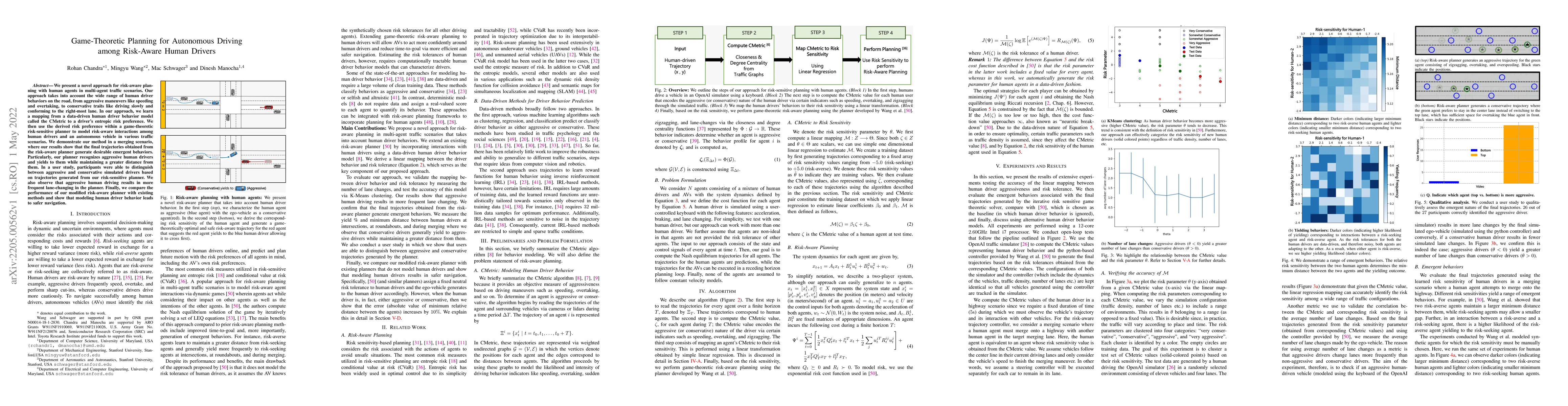Thumbnail for Game-Theoretic Planning for Autonomous Driving among Risk-Aware Human
  Drivers