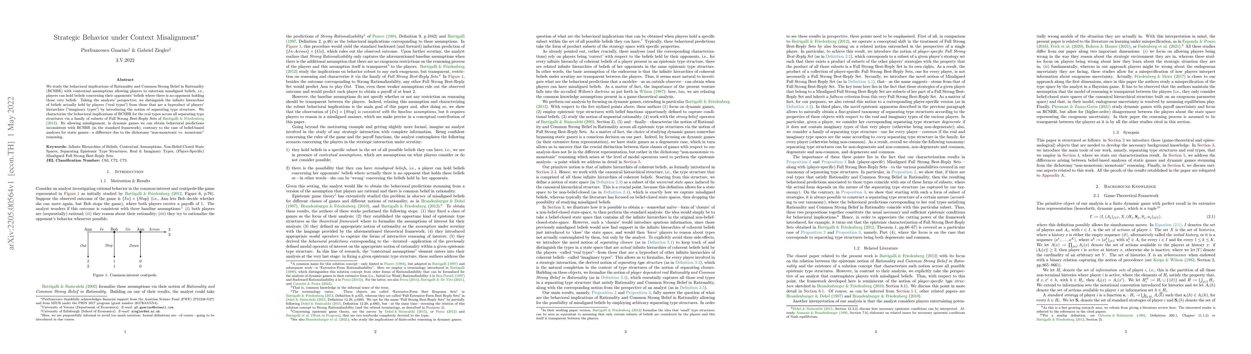 Thumbnail for Strategic Behavior under Context Misalignment