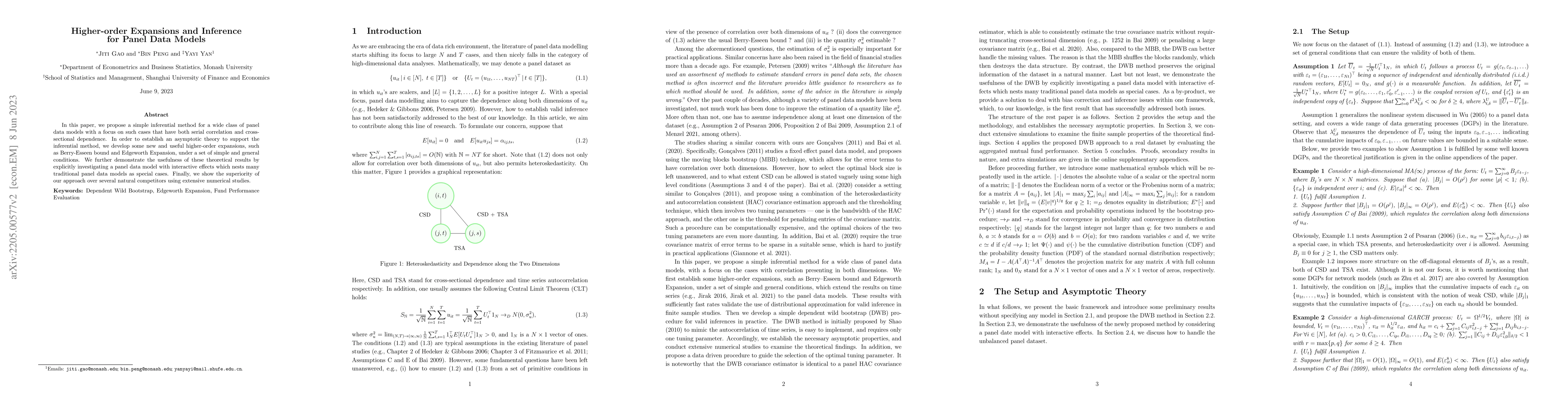 Thumbnail for Higher-order Expansions and Inference for Panel Data Models