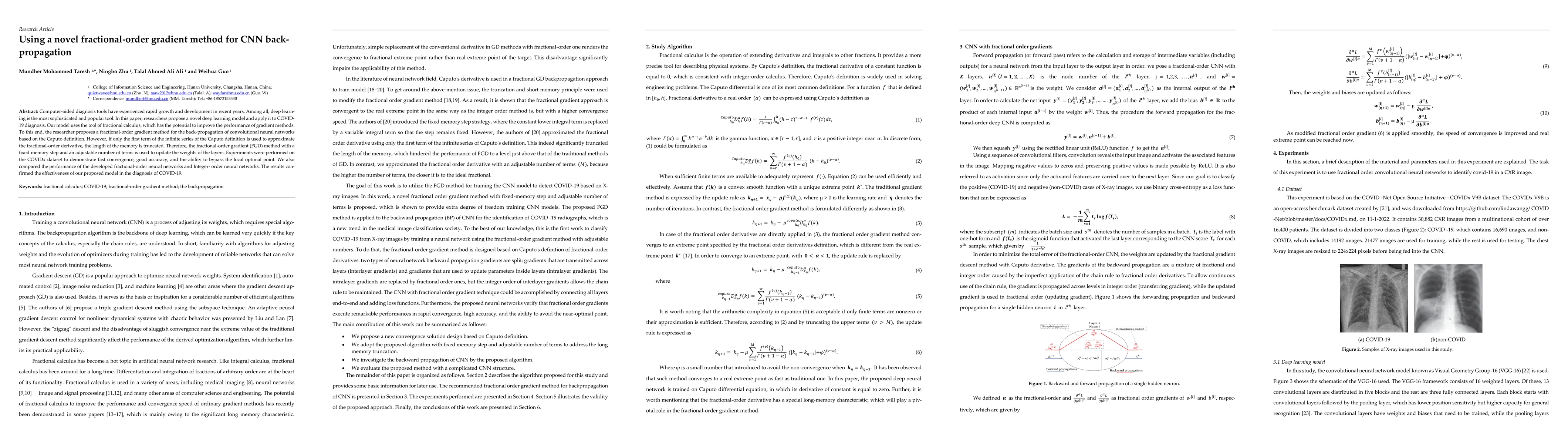 Thumbnail for Using a novel fractional-order gradient method for CNN back-propagation