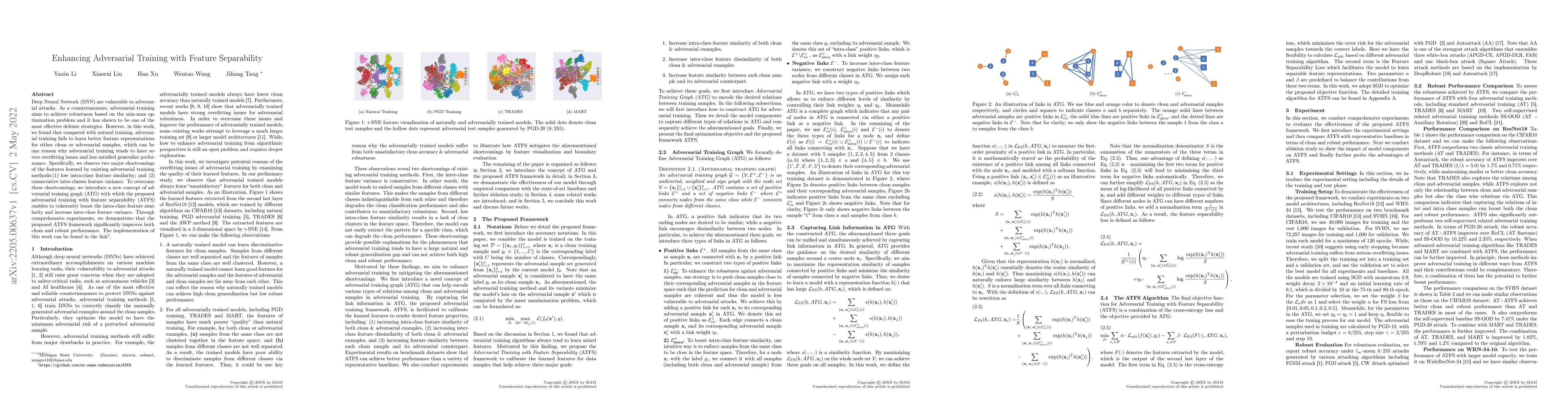 Thumbnail for Enhancing Adversarial Training with Feature Separability