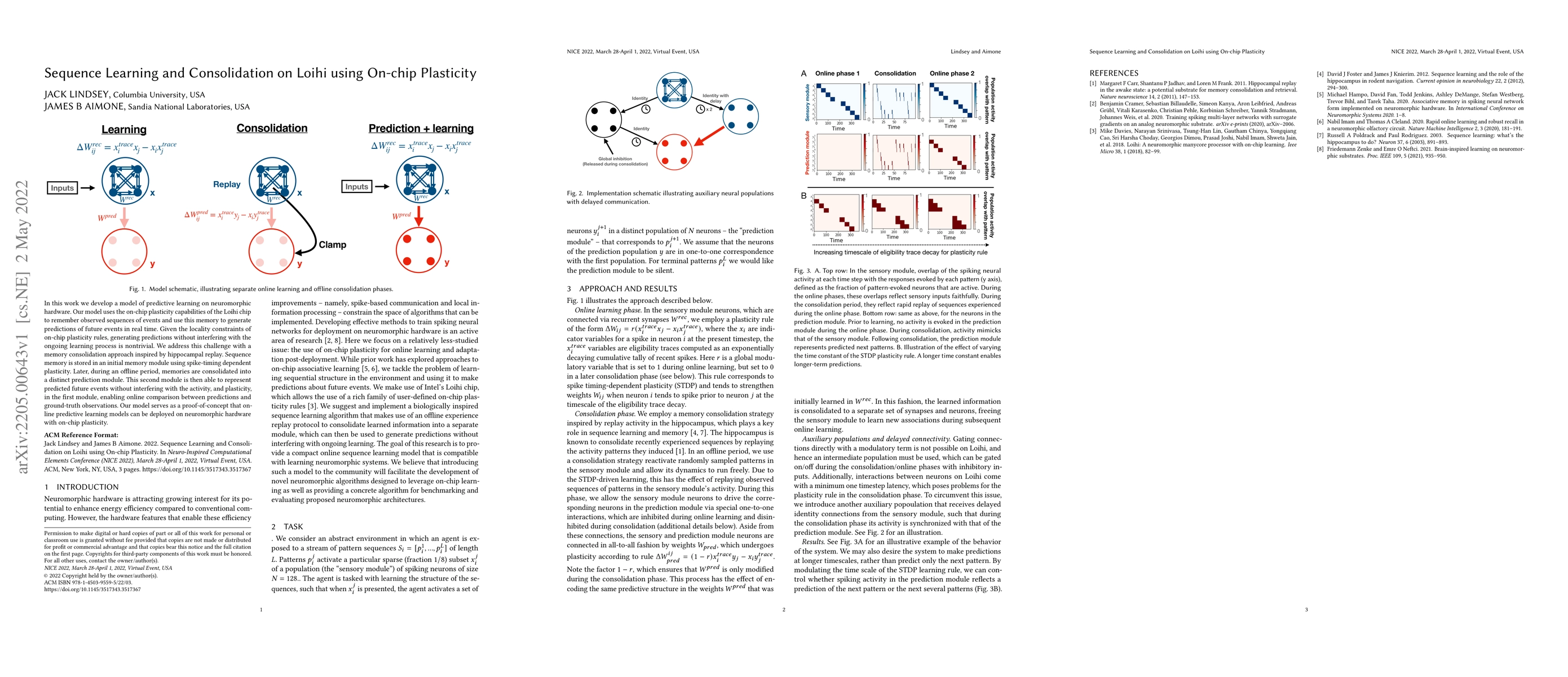 Thumbnail for Sequence Learning and Consolidation on Loihi using On-chip Plasticity