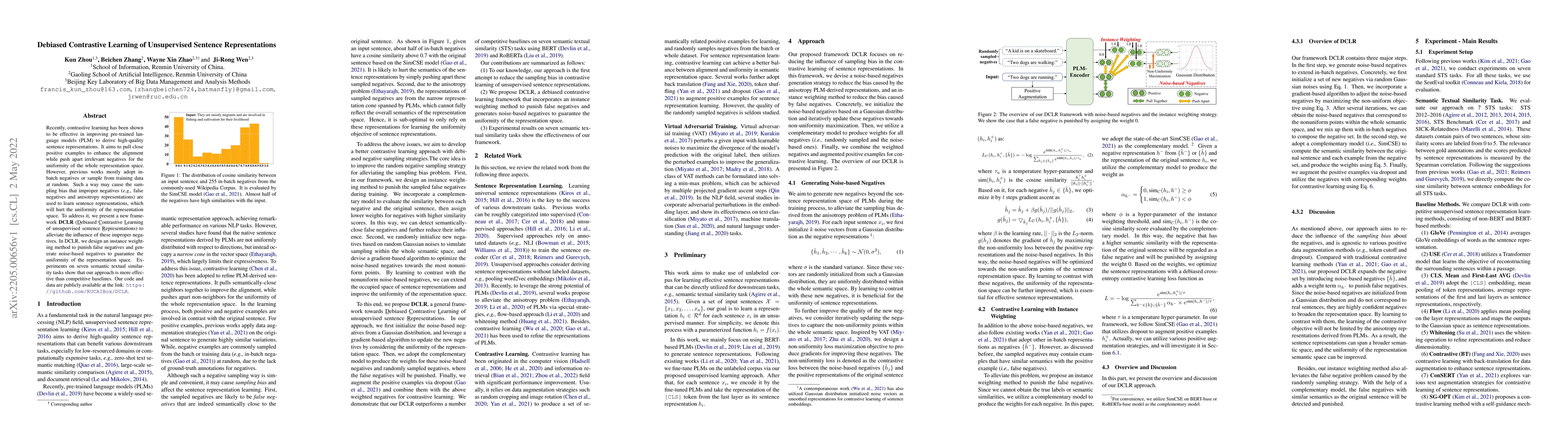 Thumbnail for Debiased Contrastive Learning of Unsupervised Sentence Representations