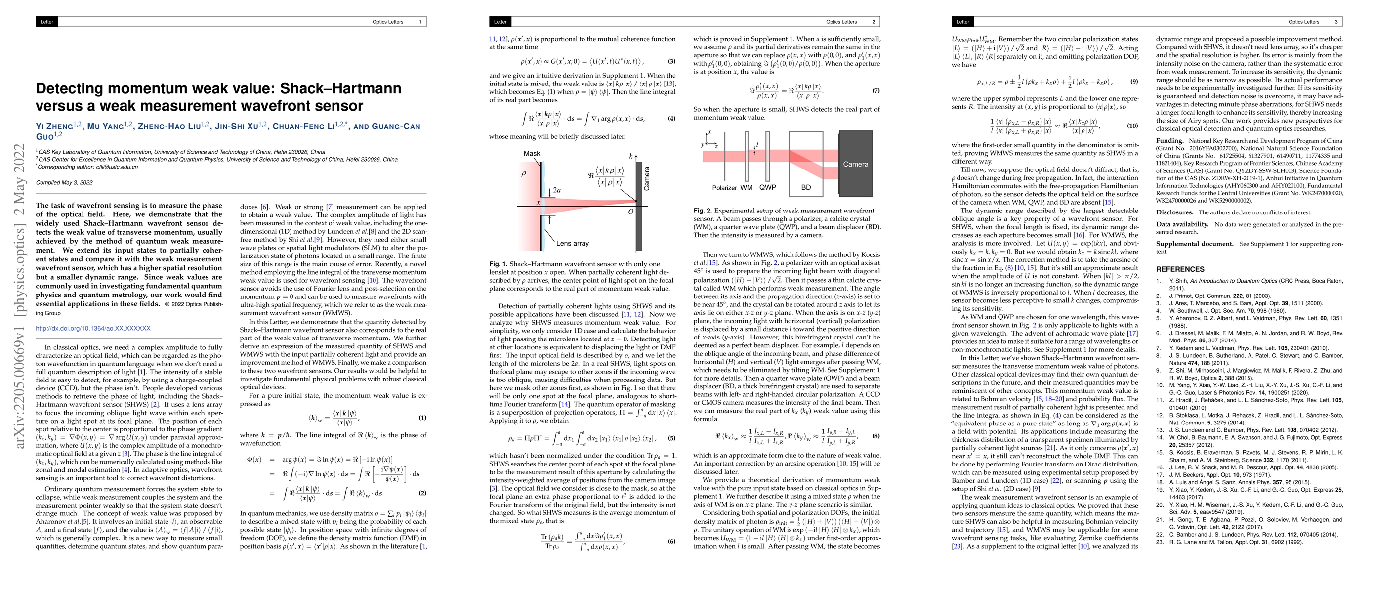 Thumbnail for Detecting momentum weak value: Shack-Hartmann versus a weak measurement
  wavefront sensor