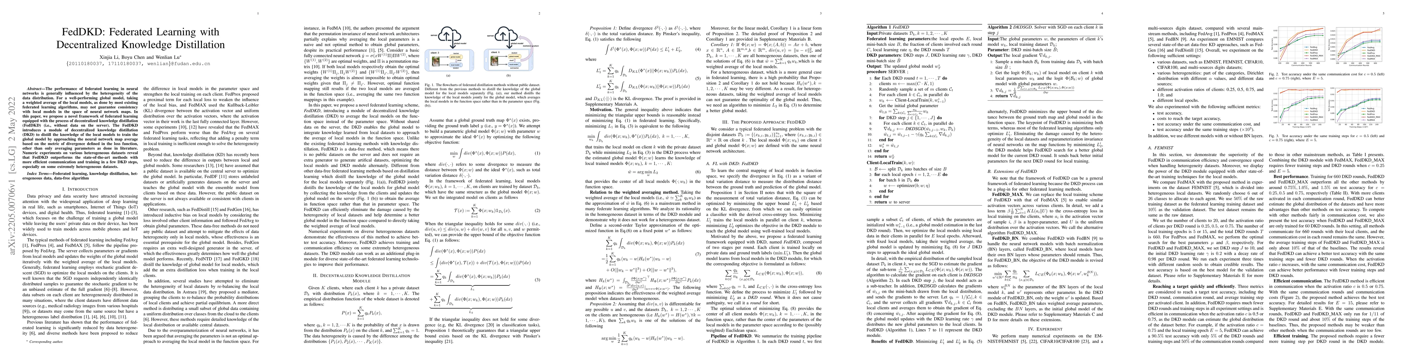 Thumbnail for FedDKD: Federated Learning with Decentralized Knowledge Distillation