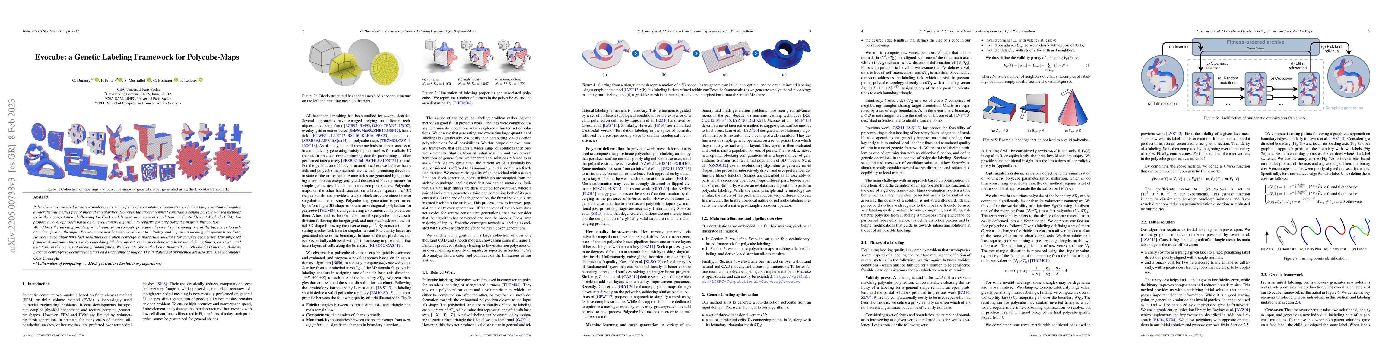 Thumbnail for Evocube: a Genetic Labeling Framework for Polycube-Maps