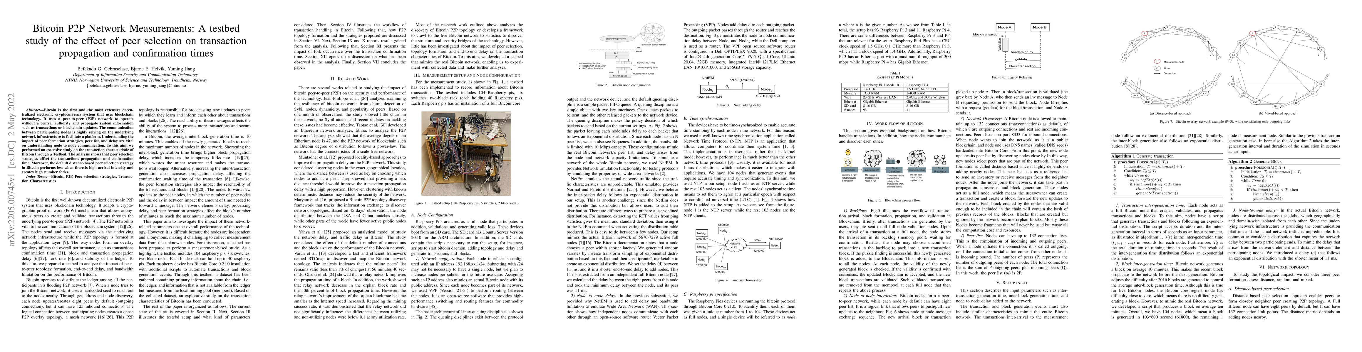 Thumbnail for Bitcoin P2P Network Measurements: A testbed study of the effect of peer
  selection on transaction propagation and confirmation times